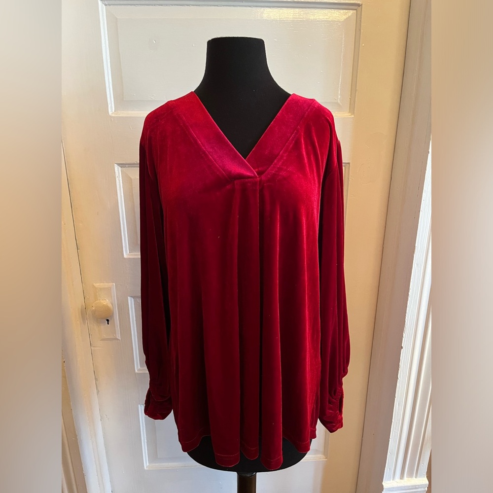 Jodifl velvet v neck top